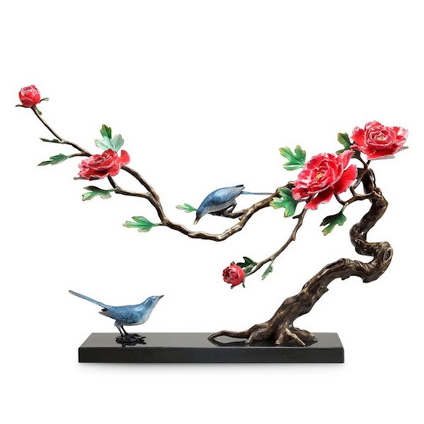 Bluebirds of Happiness Sculpture piece of fine art joy beloved statue
